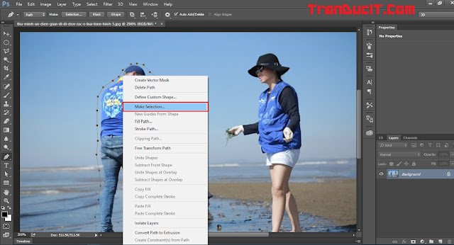 Cách xóa người trong photoshop