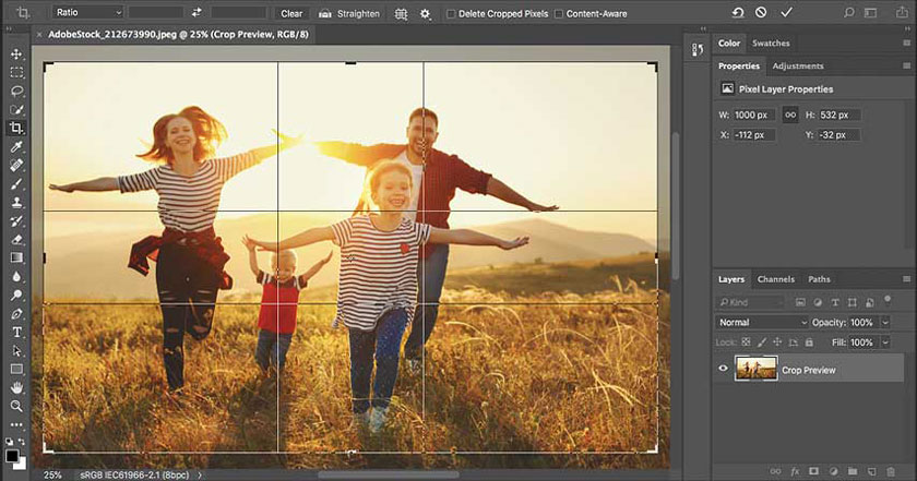 Cắt ảnh theo ý muốn trong photoshop