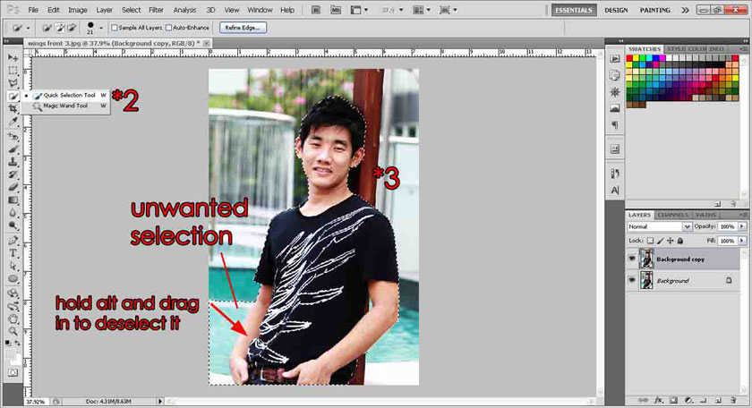 Cắt ảnh theo ý muốn trong photoshop