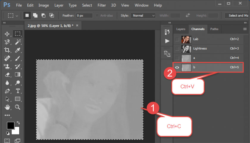 Chỉnh làm da trắng hồng bằng Photoshop