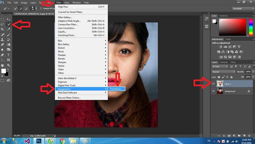 Chỉnh làm da trắng hồng bằng Photoshop