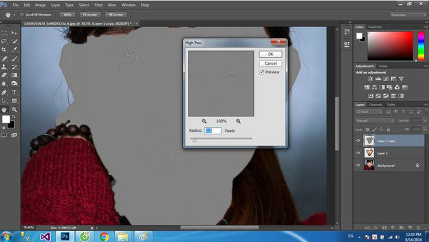 Chỉnh làm da trắng hồng bằng Photoshop