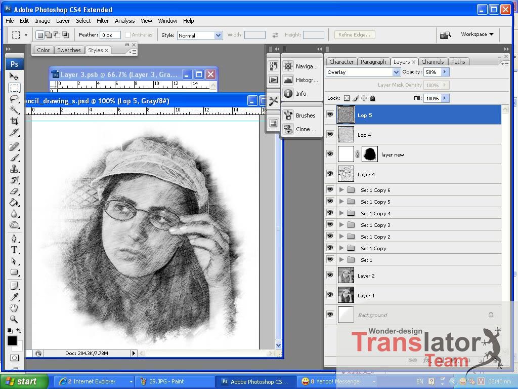 Chuyển ảnh thành tranh vẽ chì bằng photoshop cs6