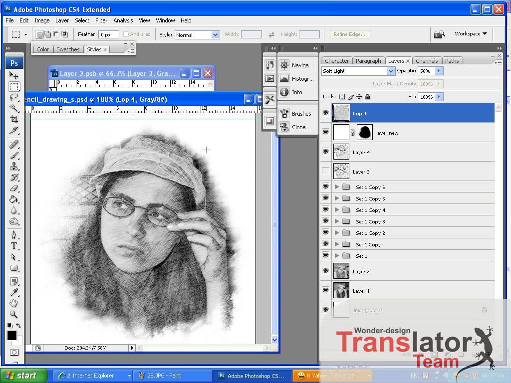 Chuyển ảnh thành tranh vẽ chì bằng photoshop cs6