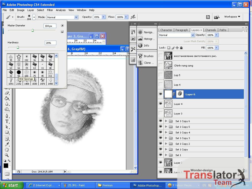 Chuyển ảnh thành tranh vẽ chì bằng photoshop cs6
