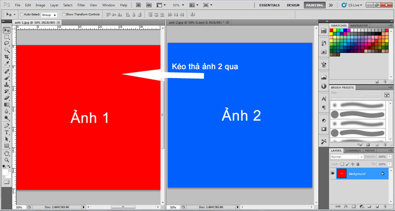 Công cụ Move Tool photoshop