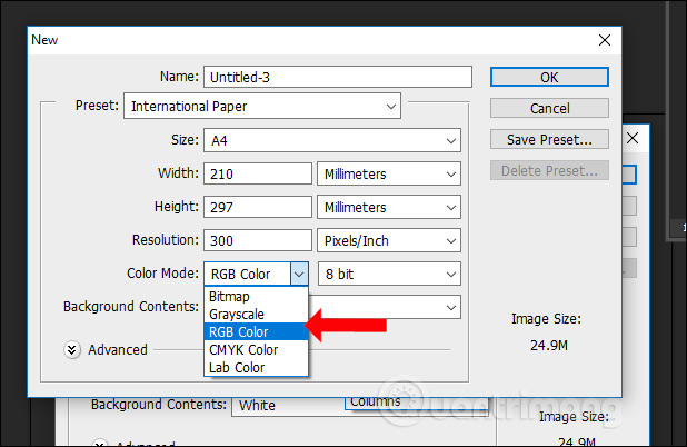 Cách tạo khổ giấy A4 trong photoshop CC CS6 đơn giản