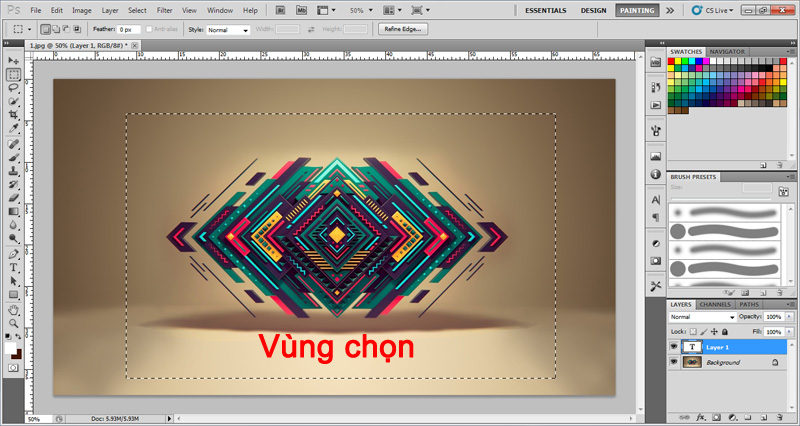 Vùng chọn trong Photoshop là gì