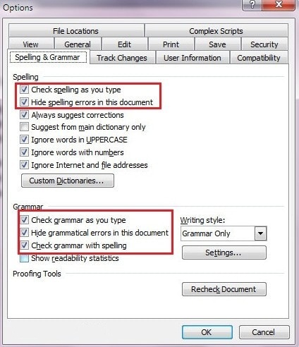 Cách xóa dấu gạch đỏ trong Word 2003 đơn giản