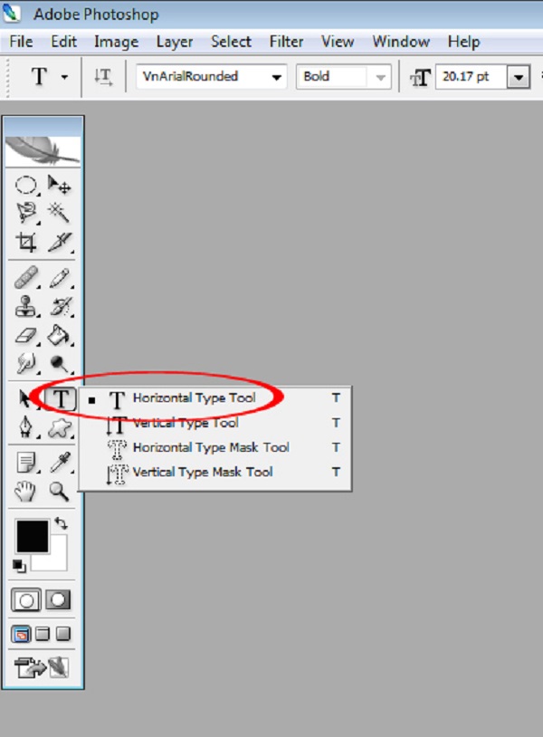 Cách tạo chữ vòng tròn trong photoshop