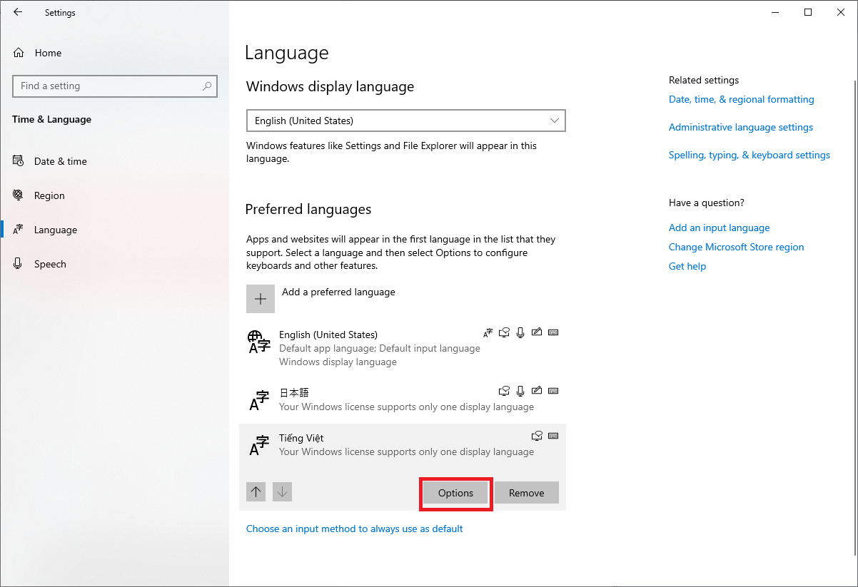 Cách xóa vietnamese keyboard trong windows 10