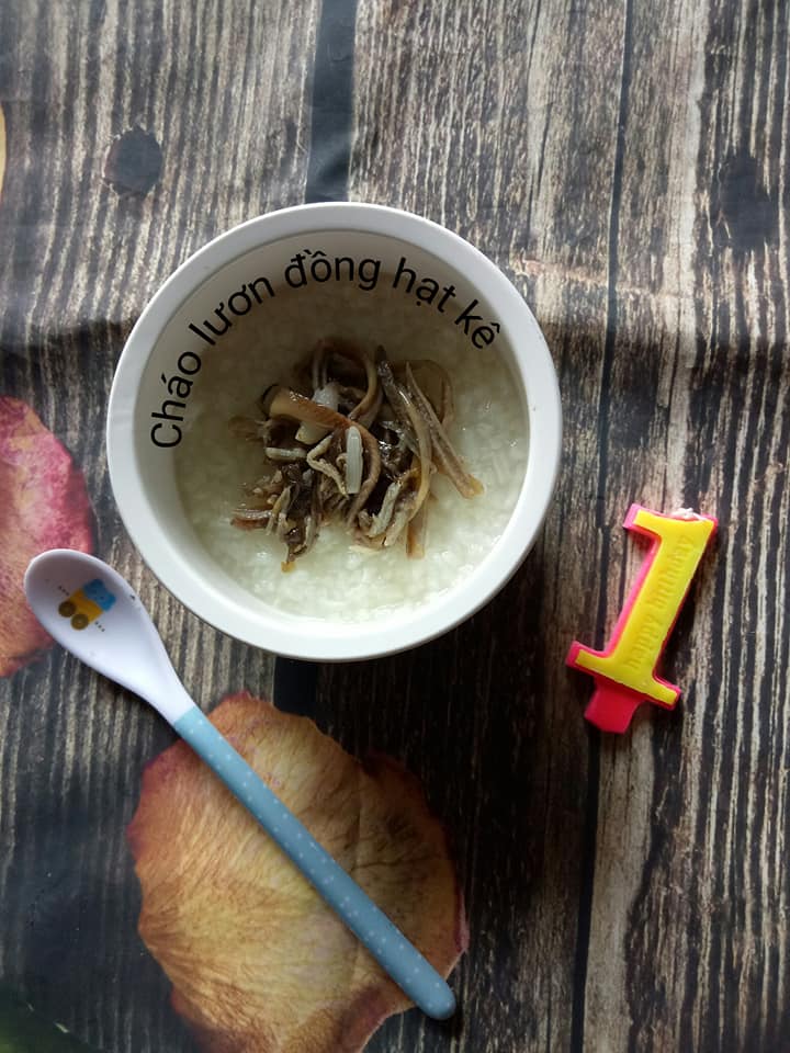 cháo lươn đồng hạt kê cho bé 6 7 8 9 tháng tuôi ăn dặm