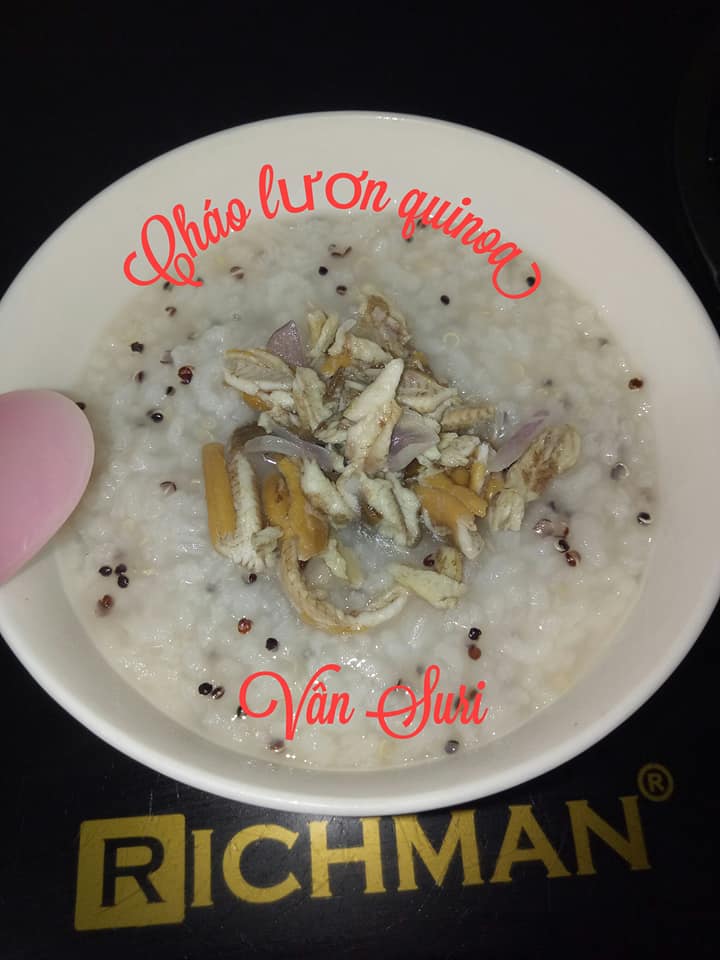 cháo lươn đồng quinoa cho trẻ ăn dặm