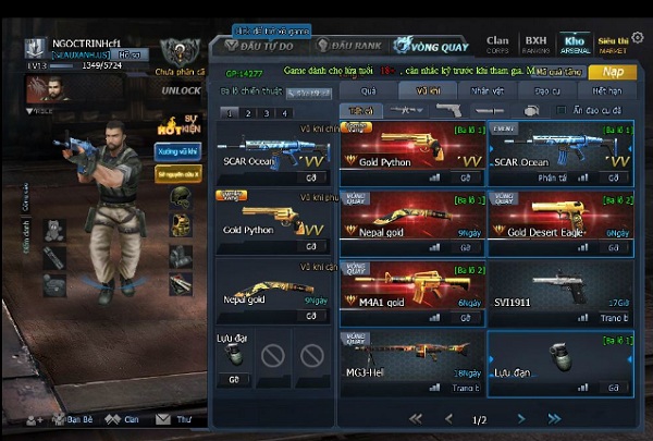 Cho acc Truy kích Vip - Chia sẻ acc Truy Kích - Share tài khoản Truy Kích 2019