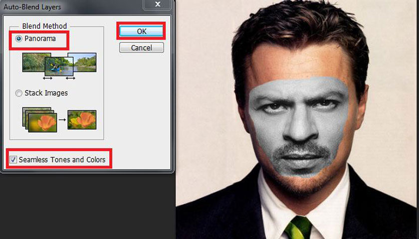 ghép đầu người này vào thân người kia trong photoshop