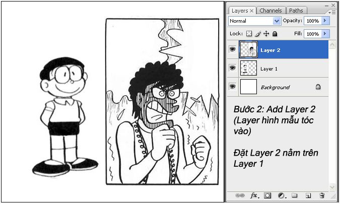 ghép tóc vào khuôn mặt bằng photoshop