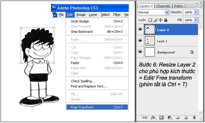 ghép tóc vào khuôn mặt bằng photoshop