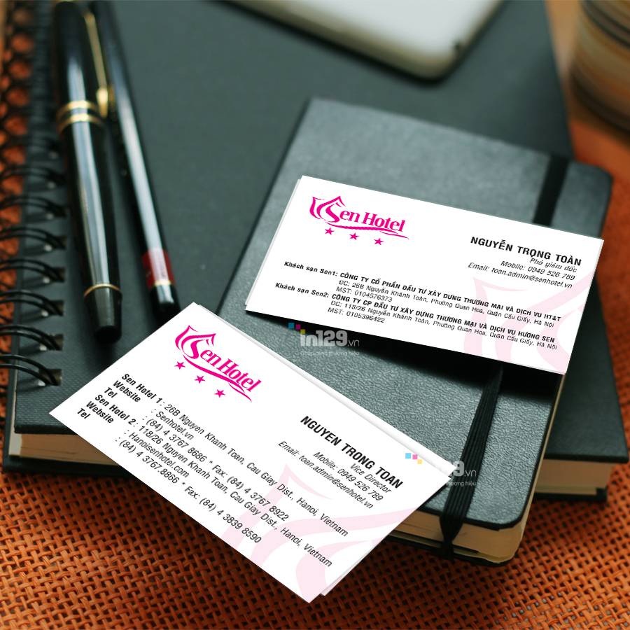 mẫu card visit khách sạn đẹp