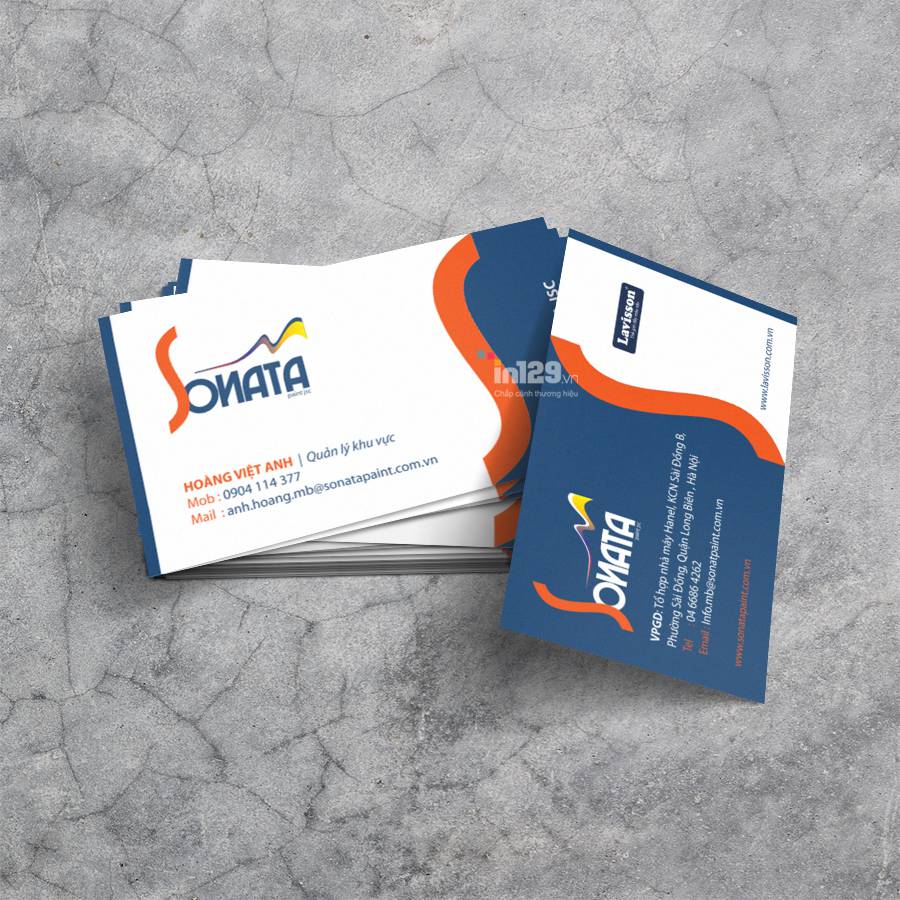 Mẫu card visit đẹp của Sonata Hà Nội