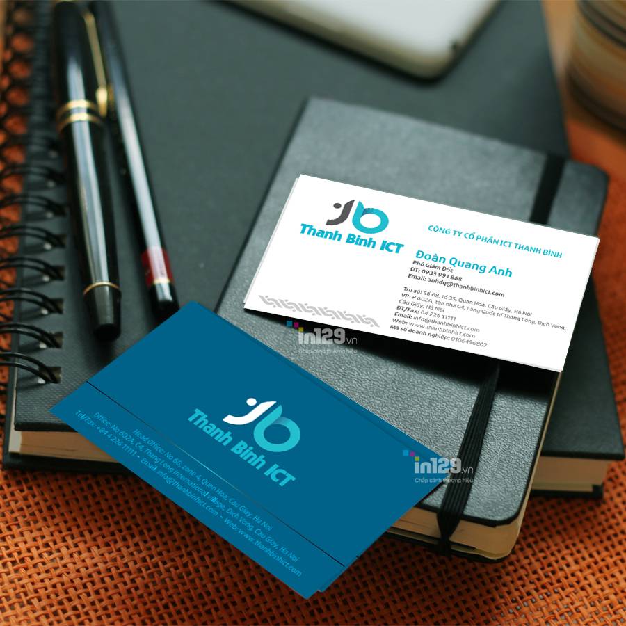 mẫu card visit đẹp và phù hợp với thương hiệu Thanh Bình ICT