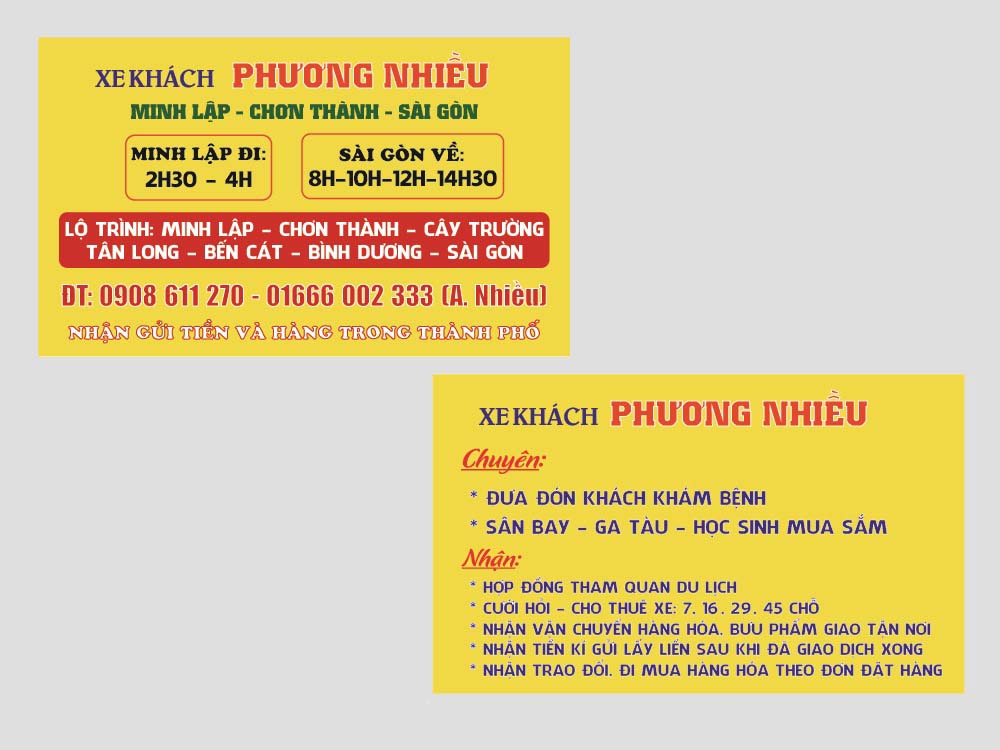 Mẫu card visit vận tải