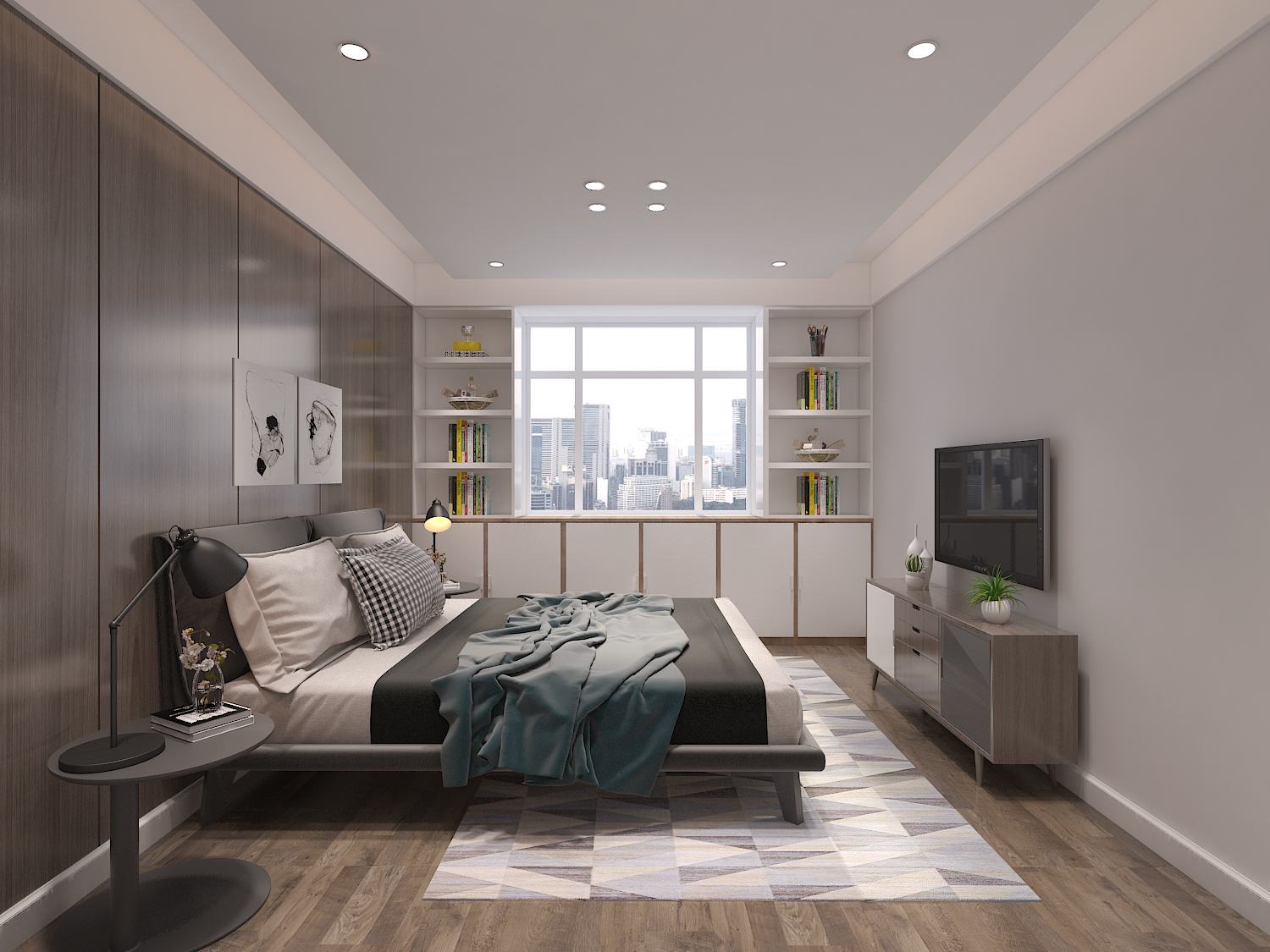 Phòng ngủ được thiết kế hợp lý với ánh sáng tự nhiên