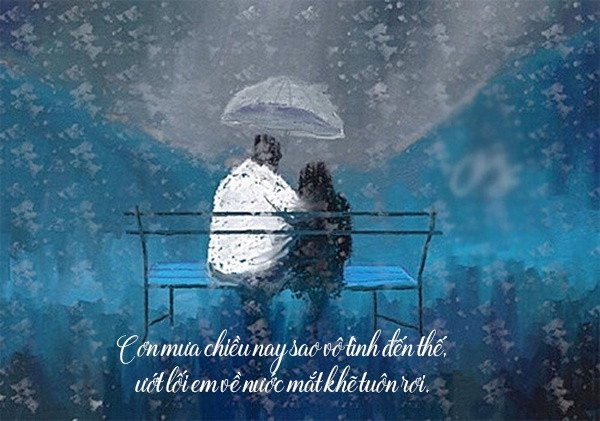 stt mưa buồn ngắn