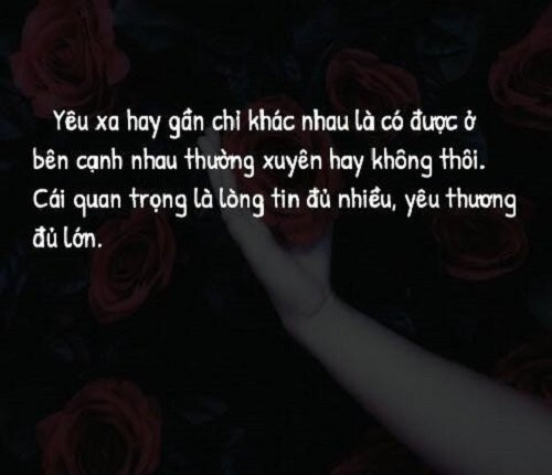 Stt tỏ tình yêu xa