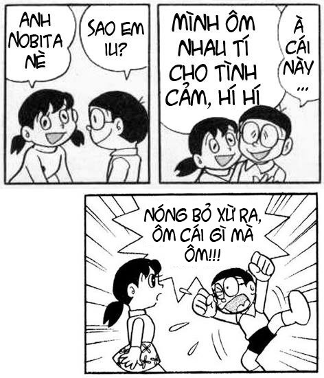 ảnh chế nobita, xuka trời nắng nóng mùa hè