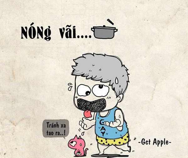 Tranh vui nắng nóng mùa Hè